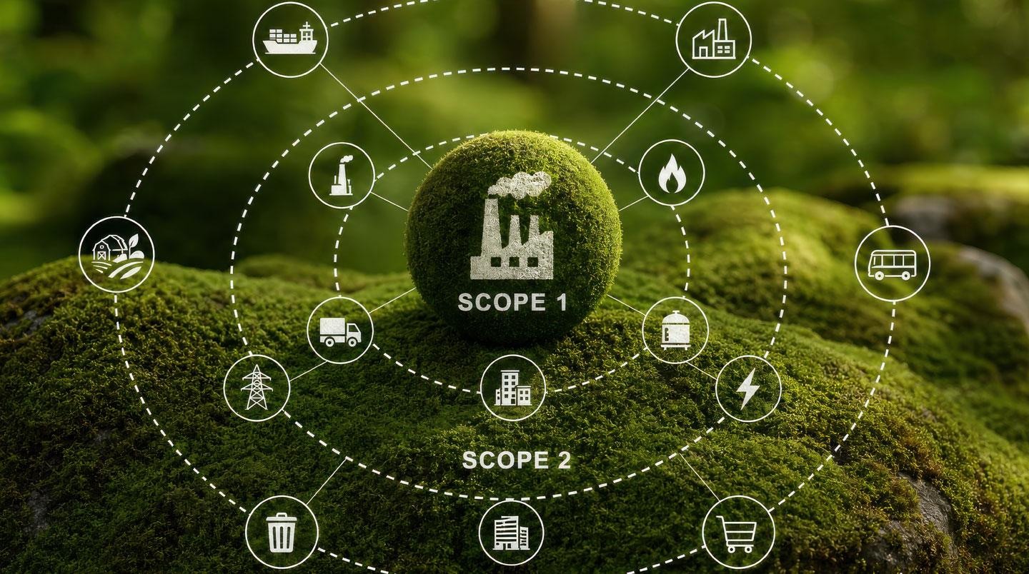 Processus de production de biométhane illustrant la réduction des émissions carbone dans l'industrie