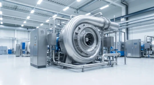 Installation industrielle de compression dynamique centrifuge haute performance pour grand débit d'air