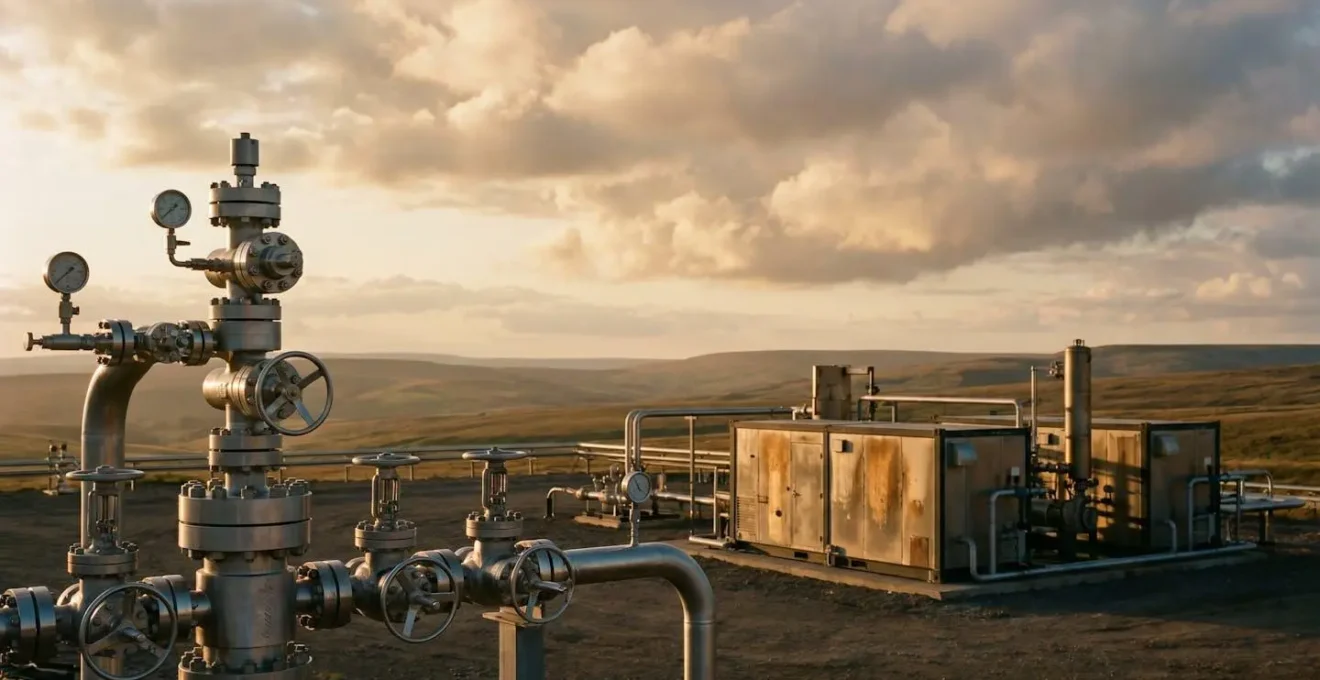 Infrastructure industrielle de production gazière avec technologies modernes de récupération