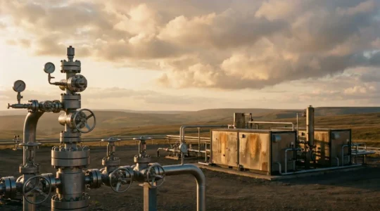 Infrastructure industrielle de production gazière avec technologies modernes de récupération