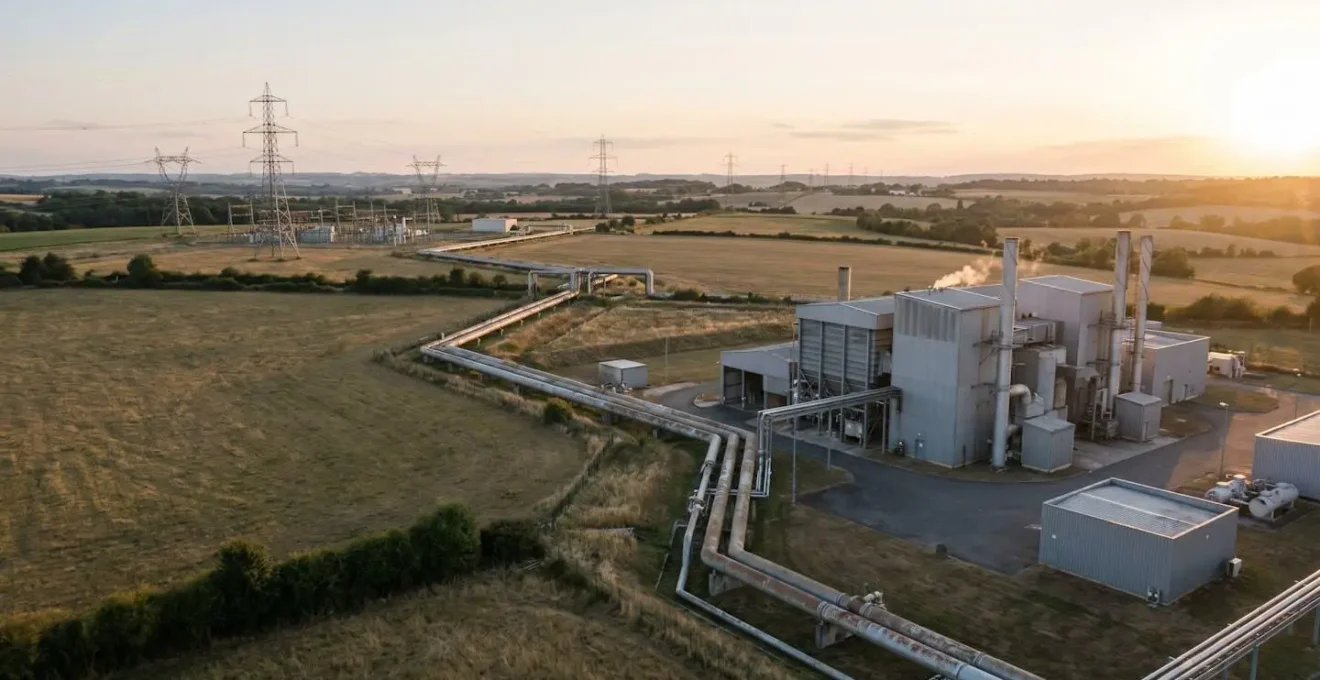 Infrastructure énergétique industrielle moderne intégrant électricité, gaz et biomasse pour la sécurisation de l'approvisionnement