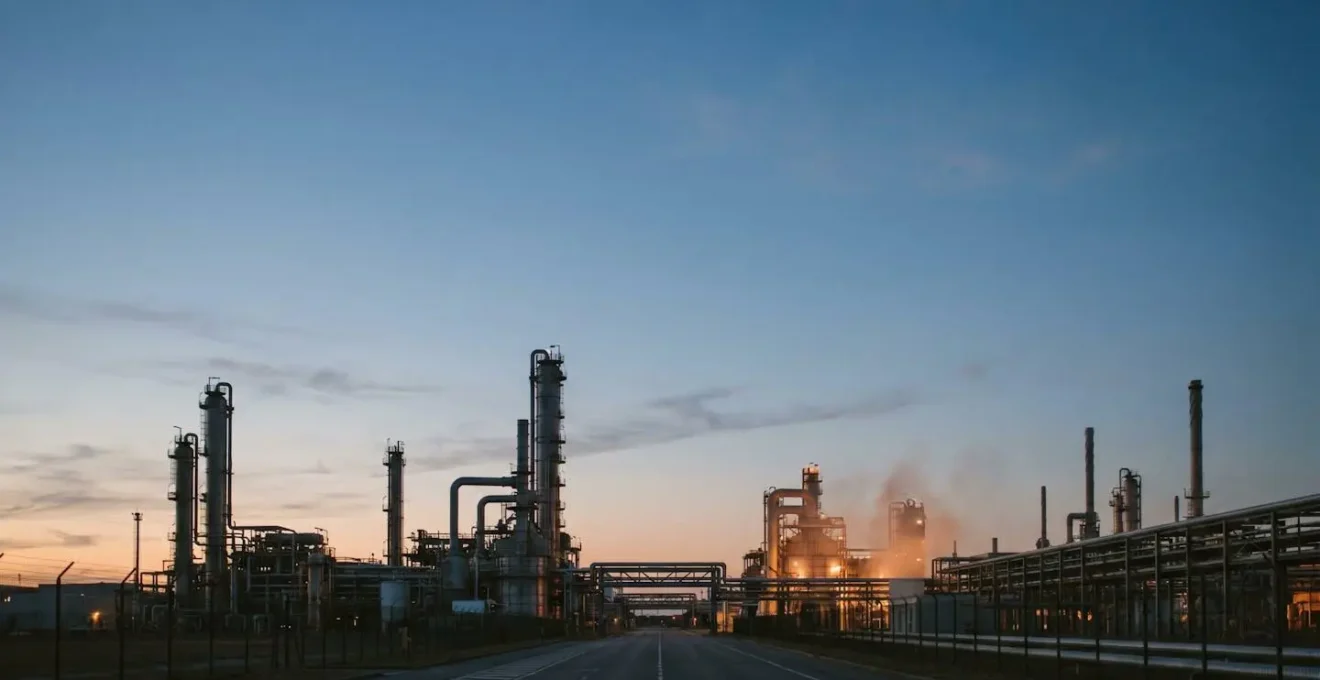 Installation pétrochimique moderne de production d'éthylène sur site industriel français