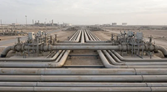 Infrastructure de distribution de gaz pour zone industrielle avec canalisations et installations de régulation