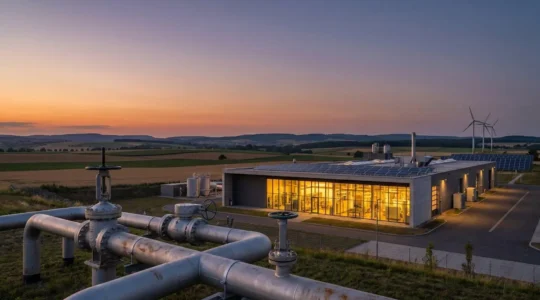 Installation industrielle moderne intégrant le biométhane pour la décarbonation énergétique