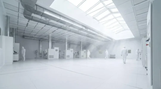 Flux d'air contrôlé dans un environnement de production industrielle moderne